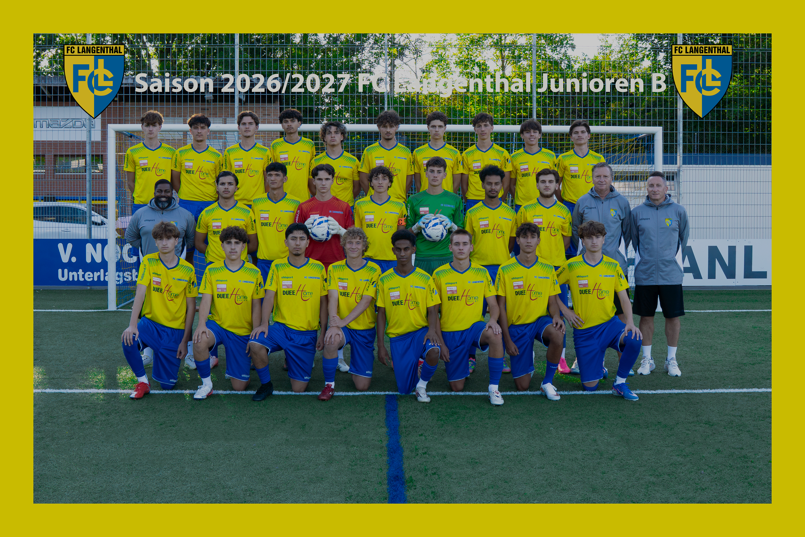 Mannschaftsfoto der Junioren B des FC Langenthal