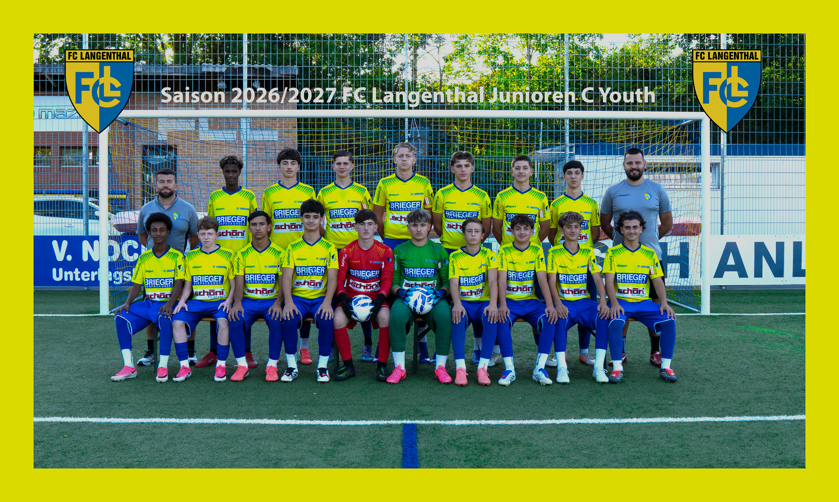Mannschaftsfoto der Junioren C des FC Langenthal
