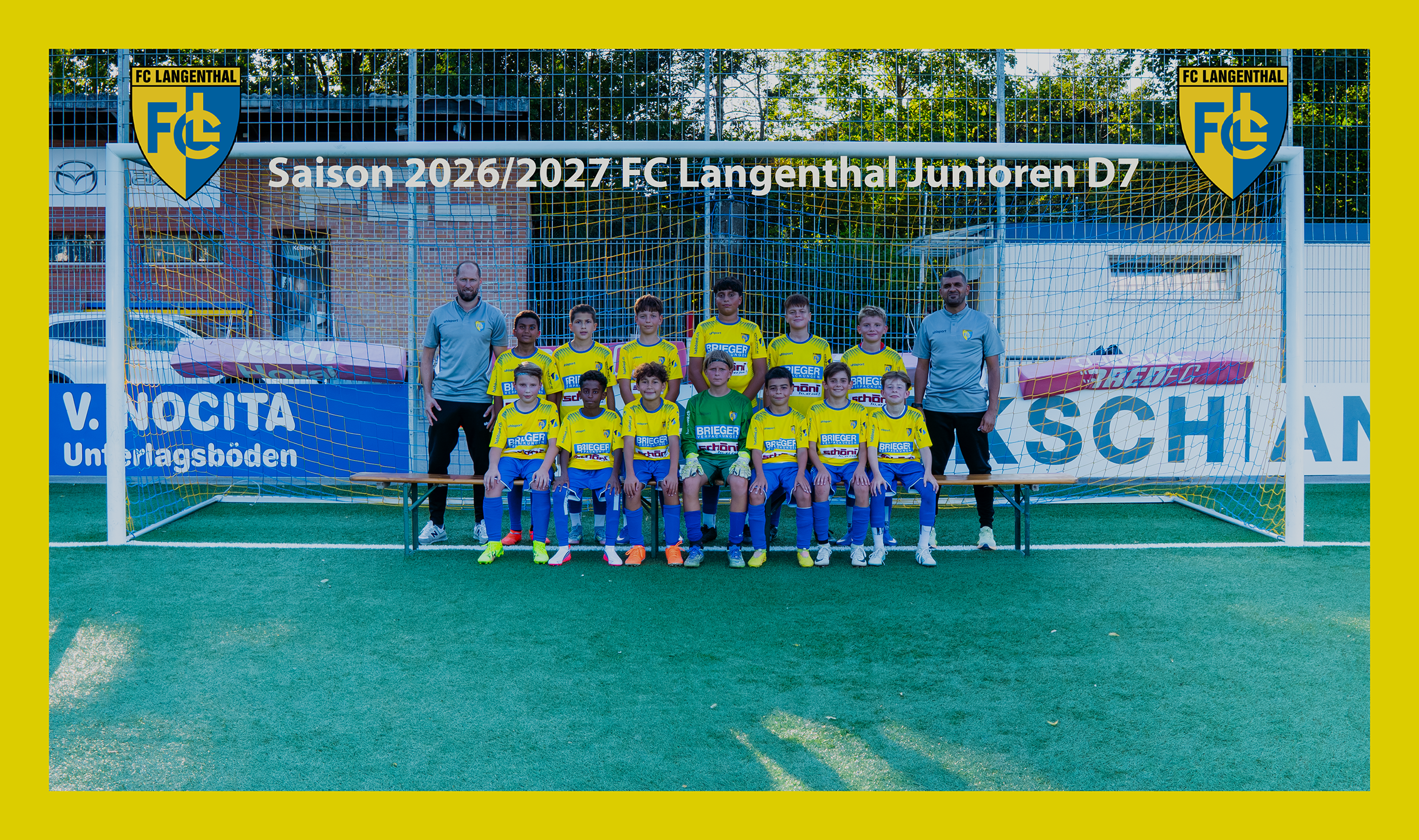 Mannschaftsfoto der Junioren D7A des FC Langenthal