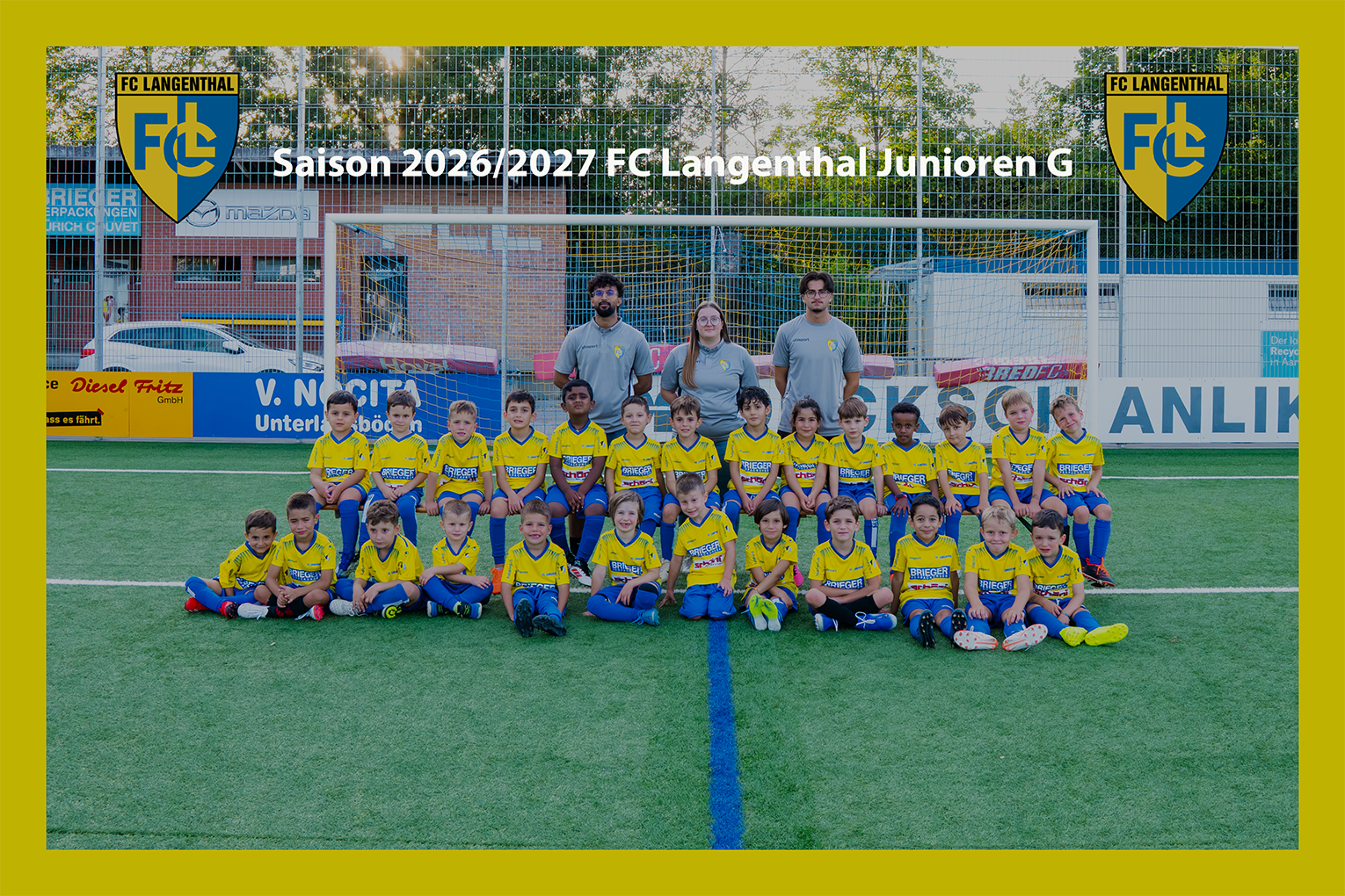 Mannschaftsfoto der Junioren G des FC Langenthal